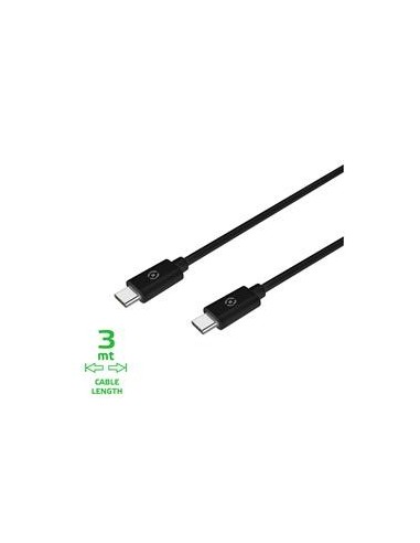 CABLE CELLY USBC A USBC 60W 3M NEGRO