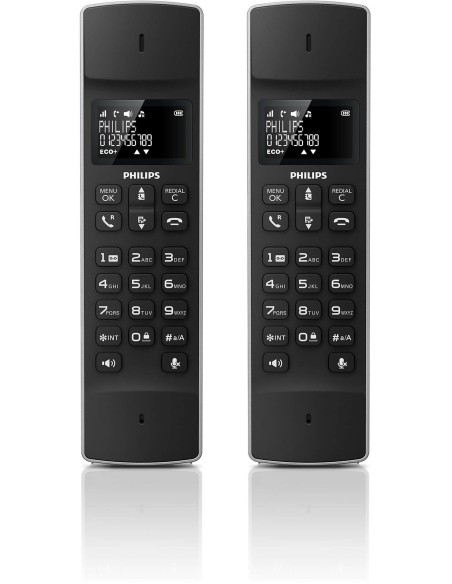 TELEFONO PHILIPS M4501B LINEA DISEÑO NEGRO DUO