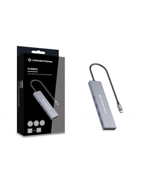 HUB CONCEPTRONIC USB 3.2 GEN 1, 4P USB-C, 100W PD