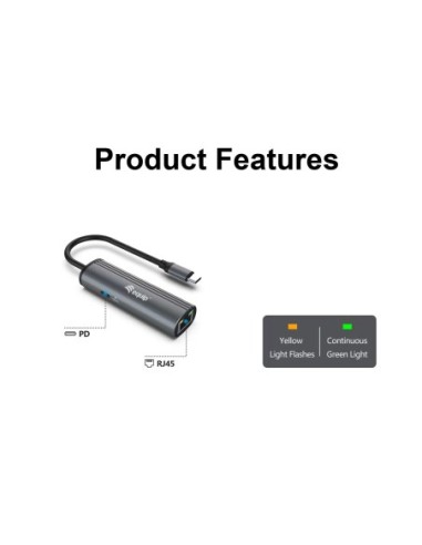 ADAPTADOR EQUIP USB-C A RJ45 GIGA +...