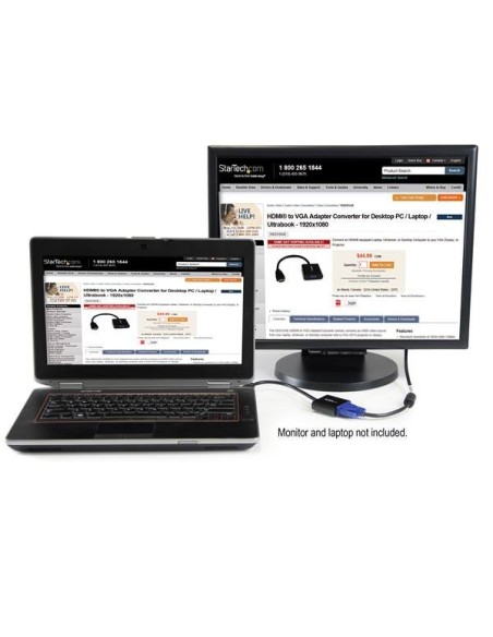 STARTECH ADAPTADOR CONVERSOR VIDEO HDMI A VGA HD15