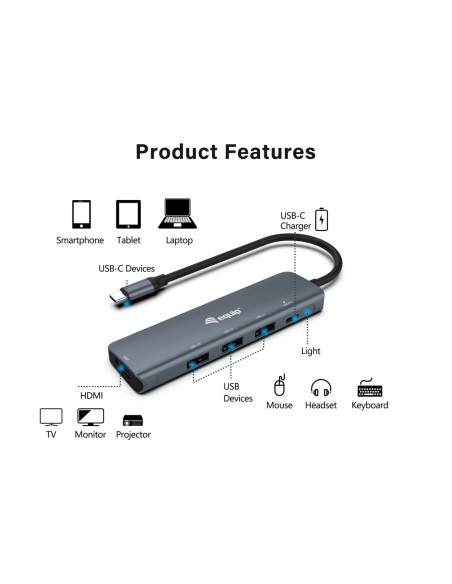 ADAPTADOR CONCEPTRONIC USB-C 5IN1 HDMI, USB 3.2 GE