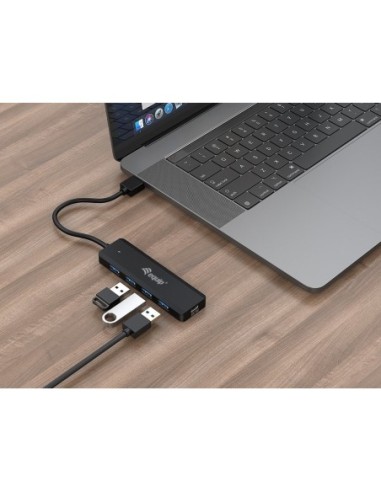 HUB EQUIP LIFE USB 4 PUERTOS USB 3.2...