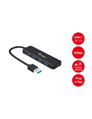 HUB EQUIP LIFE USB 4 PUERTOS USB 3.2...
