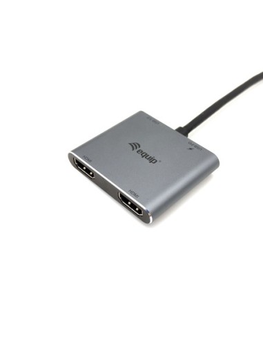 ADAPTADOR EQUIP USB-C A 2XHDMI-USB...