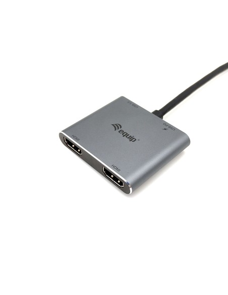 ADAPTADOR EQUIP USB-C A 2XHDMI-USB 3.0-USB PD 100W