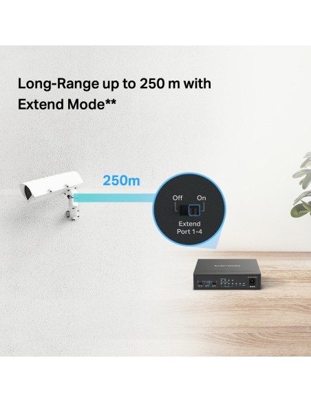 SWITCH MERCUSYS 6 PUERTOS 10-100 4POE