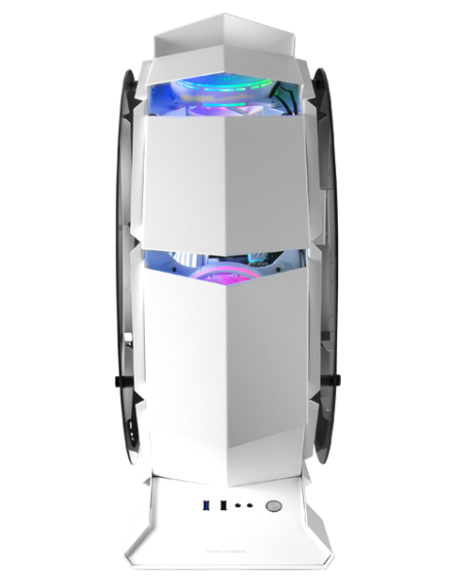 CAJA MICROATX MARS GAMING MCORBR RGB BLANCA