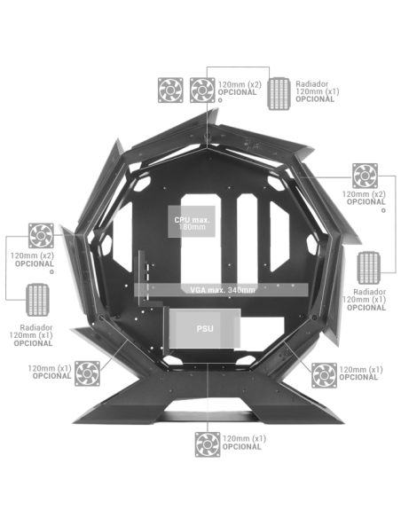 CAJA MICROATX MARS GAMING MCORBR RGB BLANCA