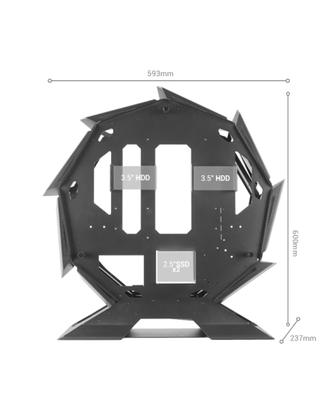 CAJA MICROATX MARS GAMING MCORBR RGB BLANCA