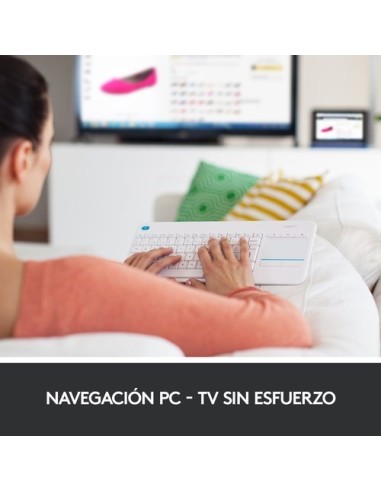 TECLADO LOGITECH K400 PLUS BLANCO...