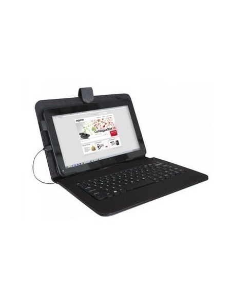 FUNDA TABLET APPROX 9" CON TECLADO USB NEGRA