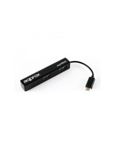 HUB USB 2.0 APPROX 4 PUERTOS MICRO...