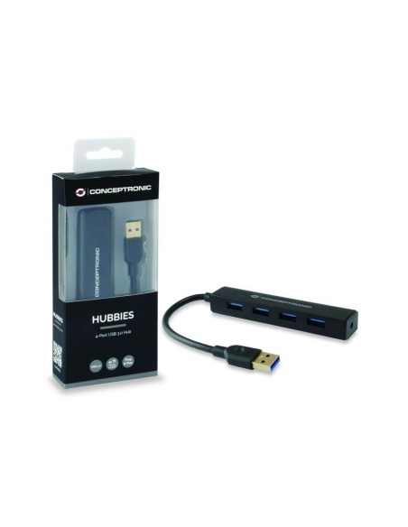 HUB USB 3.0 CONCEPTRONIC 4 PUERTOS MINI HUB POCKET