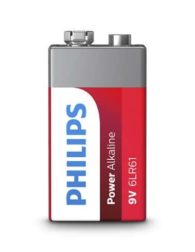 PILAS PHILIPS POWER ALKALINE BATERIA 9V