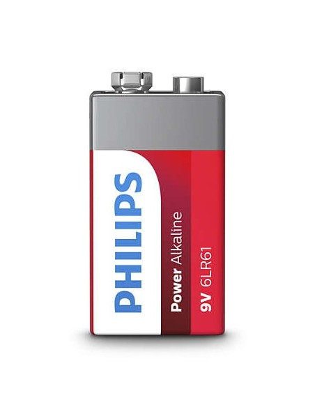 PILAS PHILIPS POWER ALKALINE BATERIA 9V