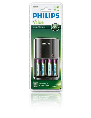 CARGADOR PILAS PHILIPS SCB1450NB...