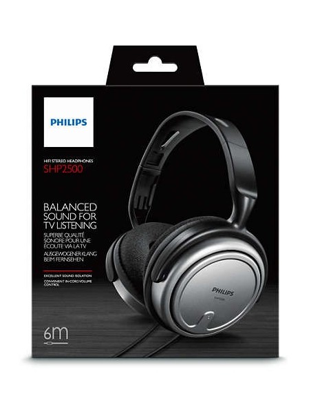 AURICULAR PHILIPS SHP2500 TV CABLE 6M