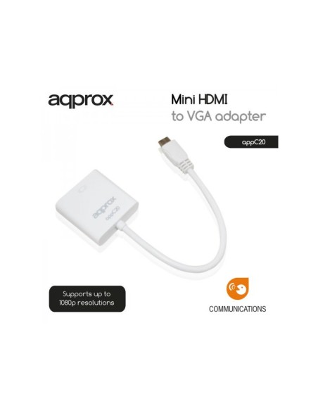 ADAPTADOR APPROX MINI HDMI M A VGA H