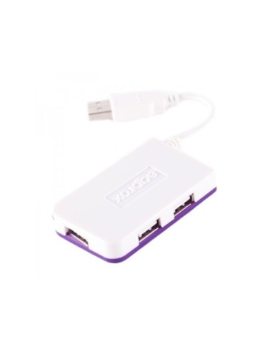 HUB USB 2.0 APPROX 4 PUERTOS MORADO