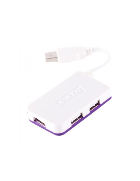 HUB USB 2.0 APPROX 4 PUERTOS MORADO