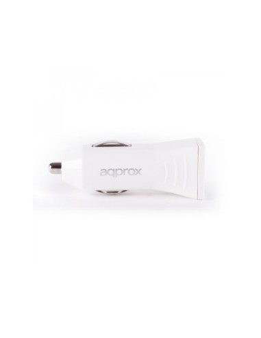 CARGADOR USB APPROX COCHE BLANCO