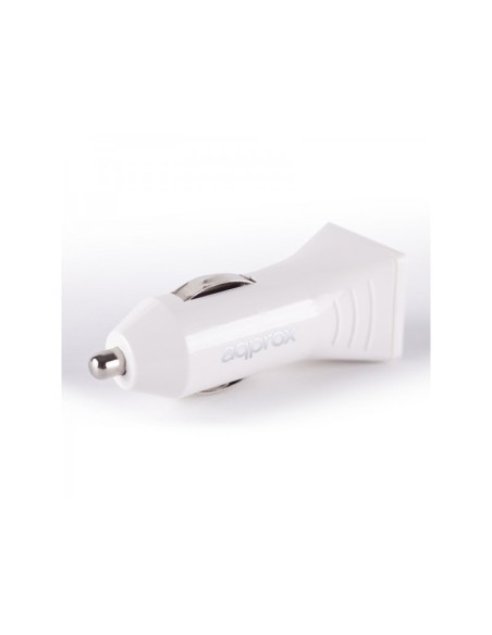 CARGADOR USB APPROX COCHE BLANCO