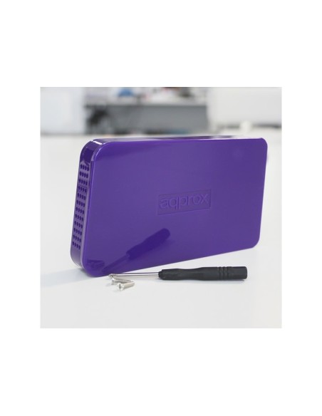 CAJA EXTERNA HDD 2.5" SATA-USB 2.0 APPROX MORADA
