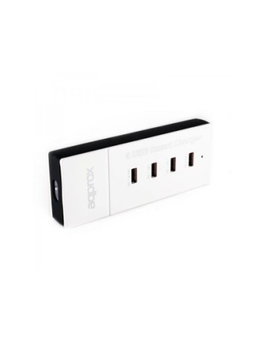 CARGADOR 4X USB APPROX PARED BLANCO