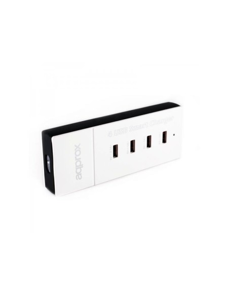 CARGADOR 4X USB APPROX PARED BLANCO