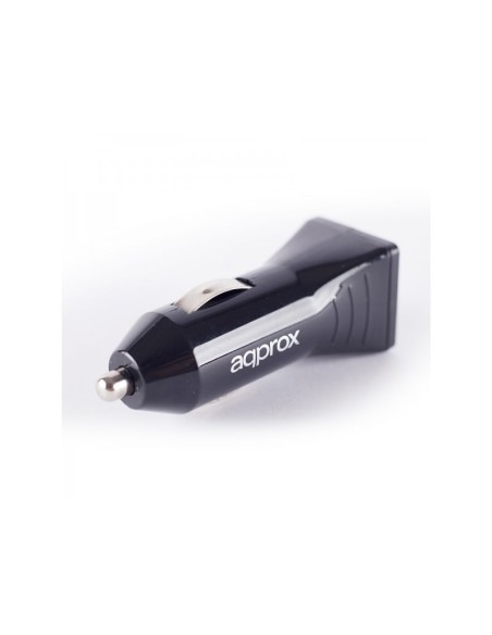 CARGADOR USB APPROX COCHE NEGRO