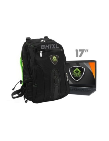 MOCHILA KEEP OUT BK7GXL NEGRA VERDE 17"