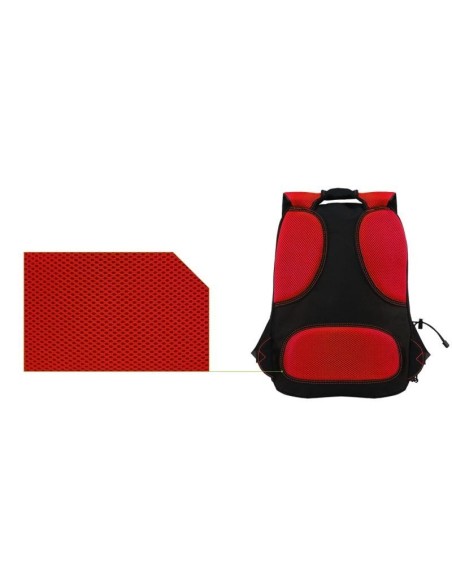 MOCHILA KEEP OUT BK7RXL NEGRA ROJA 17"