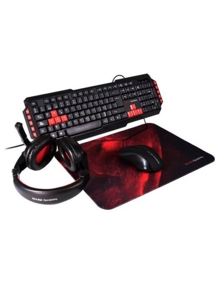 KIT MARS GAMING TECLADO + RATON + ALFOM + AUR