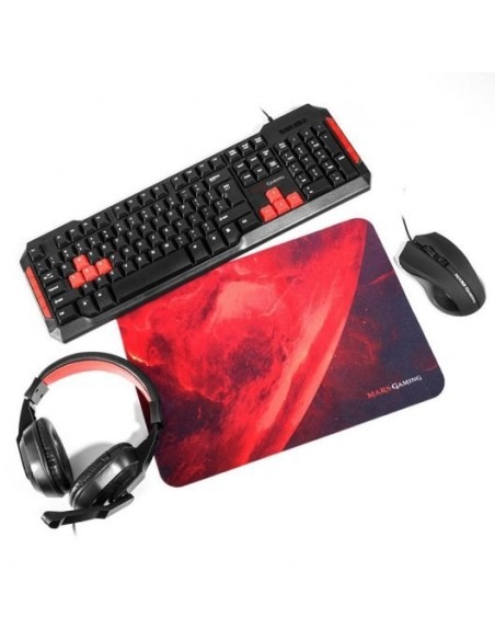KIT MARS GAMING TECLADO + RATON + ALFOM + AUR