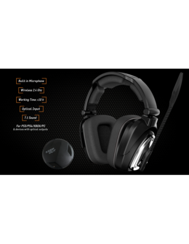 AURICULAR KEEP-OUT HXAIR NEGRO 7.1...