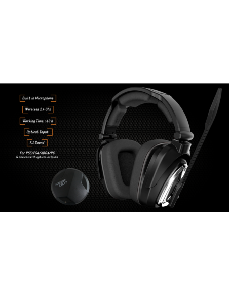 AURICULAR KEEP-OUT HXAIR NEGRO 7.1 INALAMBRICO
