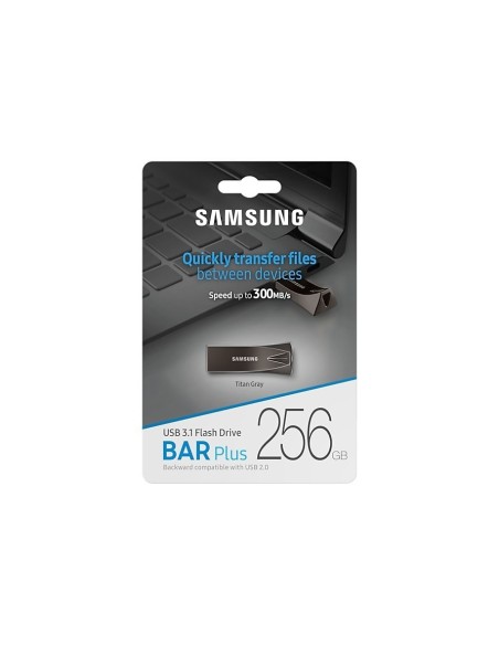 PEN DRIVE 256GB SAMSUNG BAR PLUS TITAN GRAY PLUS