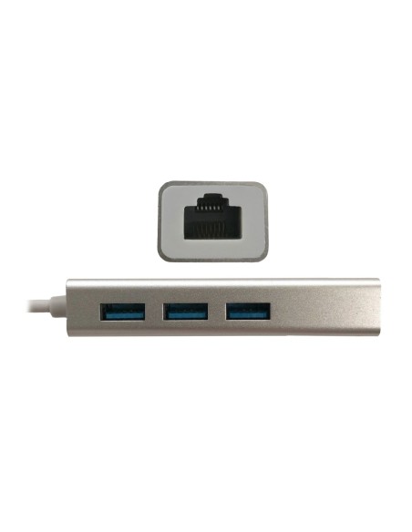 HUB USB 3.0 3GO 3P USB3.0+ETHERNET RJ45 10-100 1P