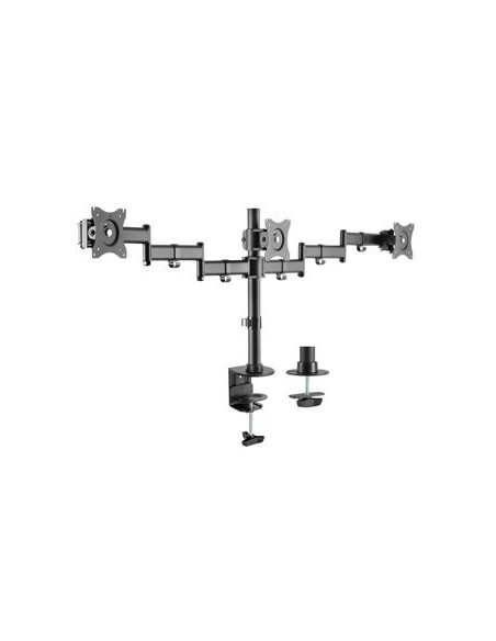 SOPORTE DE 3 MONITORES EQUIP BRAZO VESA ERGONOMICO