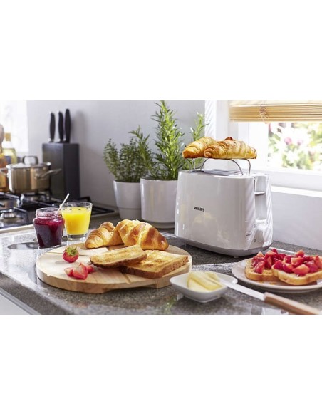 TOSTADORA PHILIPS DAILY 2 SLOT HD2581 800W BLANCO