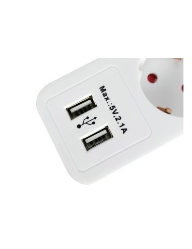 REGLETA EQUIP 5 TOMAS 1.5M + 2P USB +...