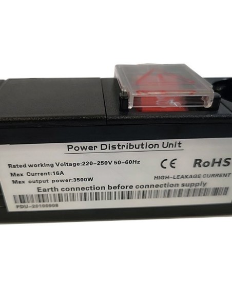 REGLETA 8 TOMAS PG PARA RACK 19" INTERRUPTOR