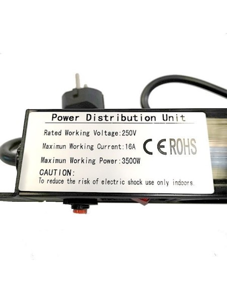 REGLETA 8 TOMAS PG PARA RACK 19" INTERRUPTOR PROTE