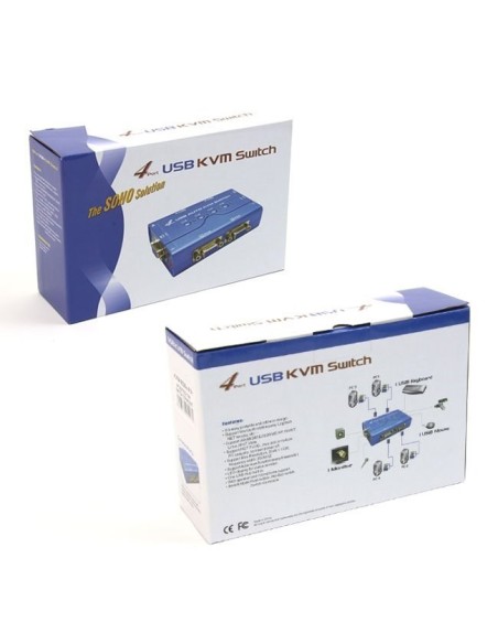 DATA SWITCH KVM 4 PUERTOS USB PG