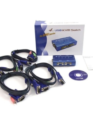 DATA SWITCH KVM 4 PUERTOS USB PG