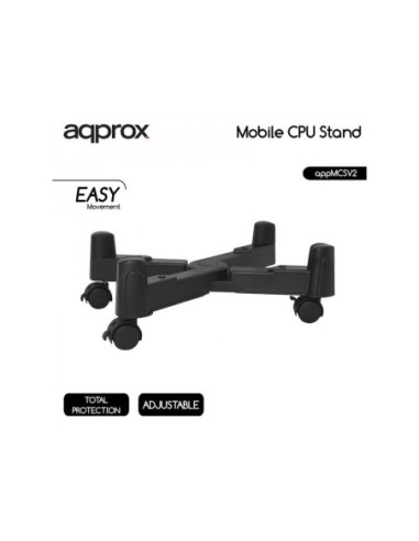 SOPORTE CPU APPROX NEGRO CON RUEDAS