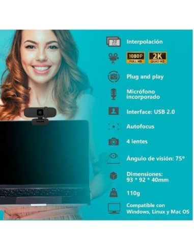 WEBCAM NILOX RIS VIDEO 2K