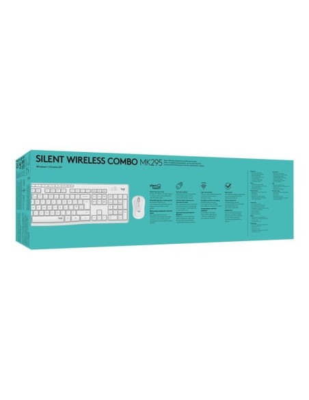 TECLADO + RATON LOGITECH CORDLESS MK295 BLANCO
