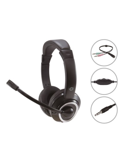 AURICULAR+MIC CONCEPTRONIC POLONA02BA JACK 3.5 +ADAPTADO